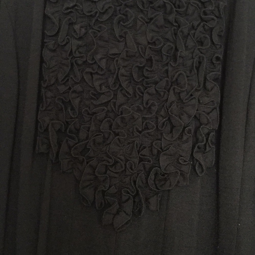 Black dress with ruffled bodice